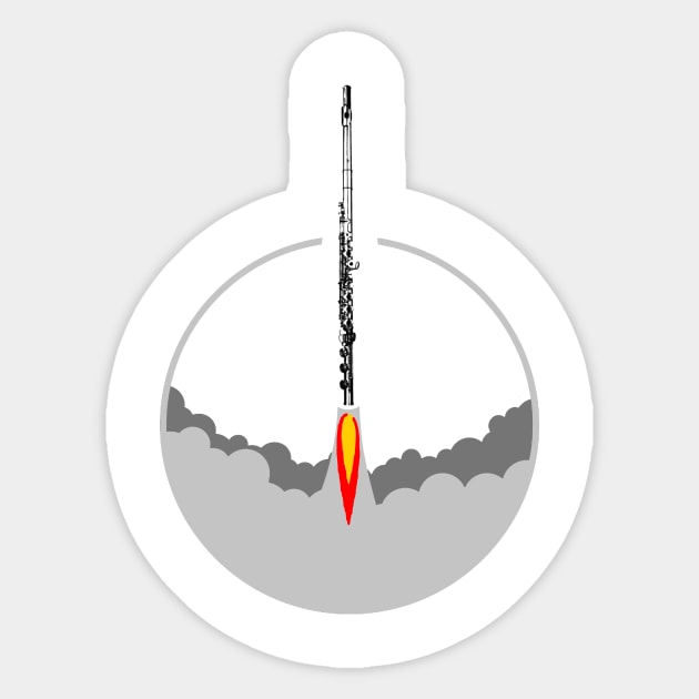 flute rocket Sticker by vivalarevolucio